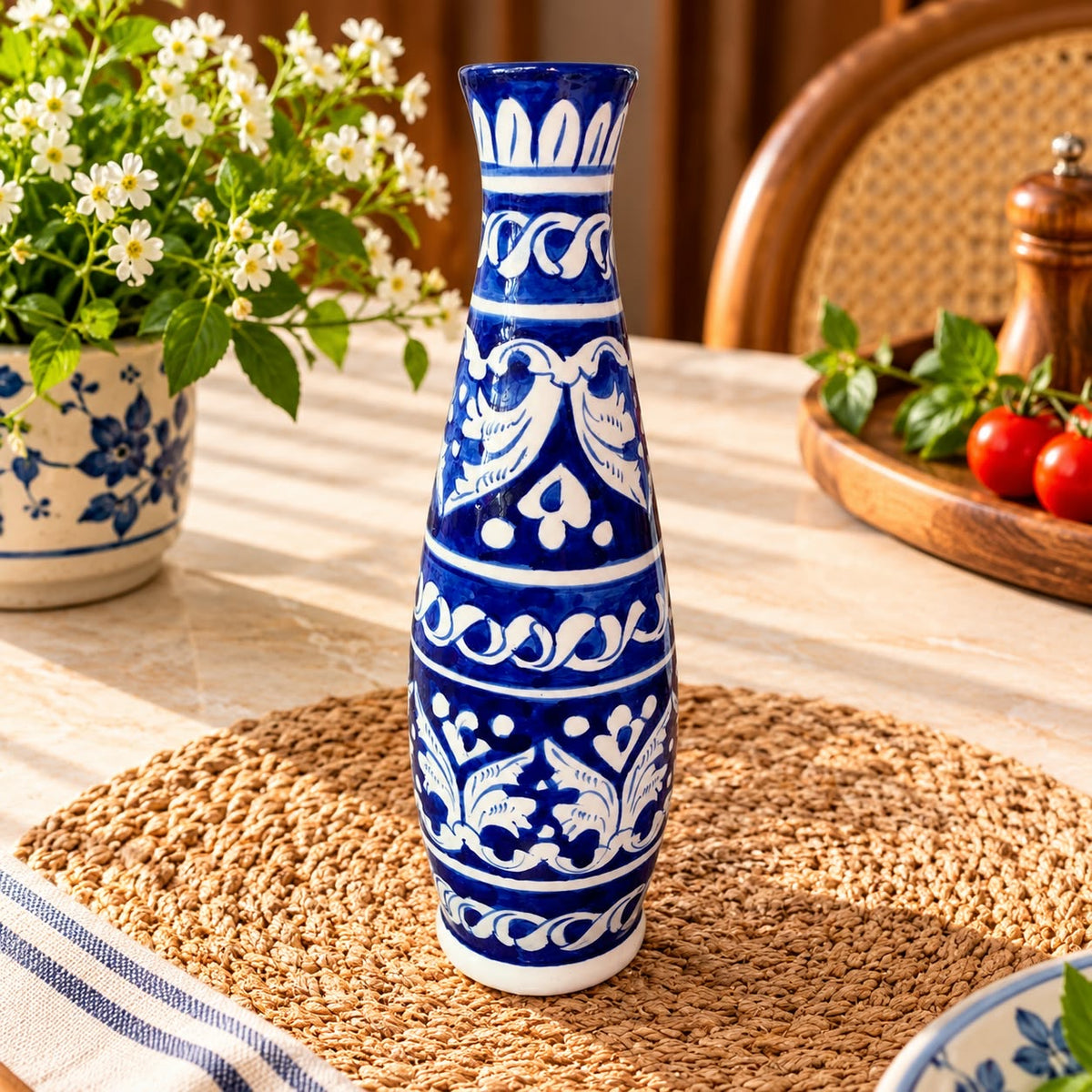 Blue Pottery Vase 0956