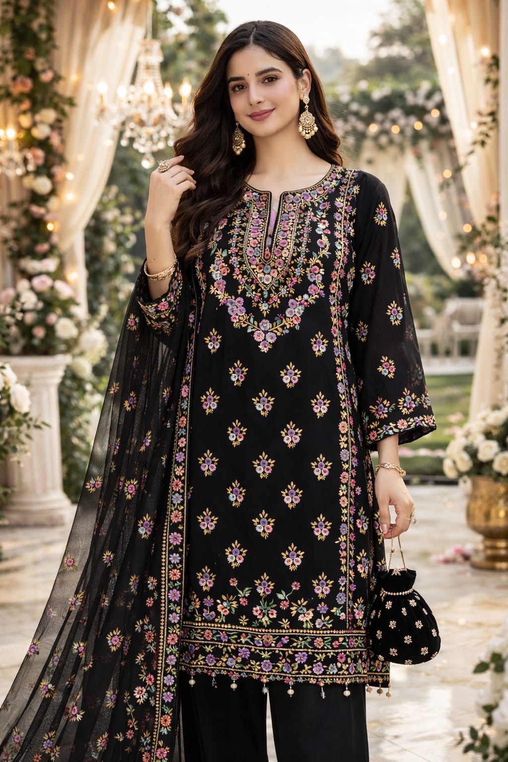 Hand Embroidered 3 Piece Suit 0074