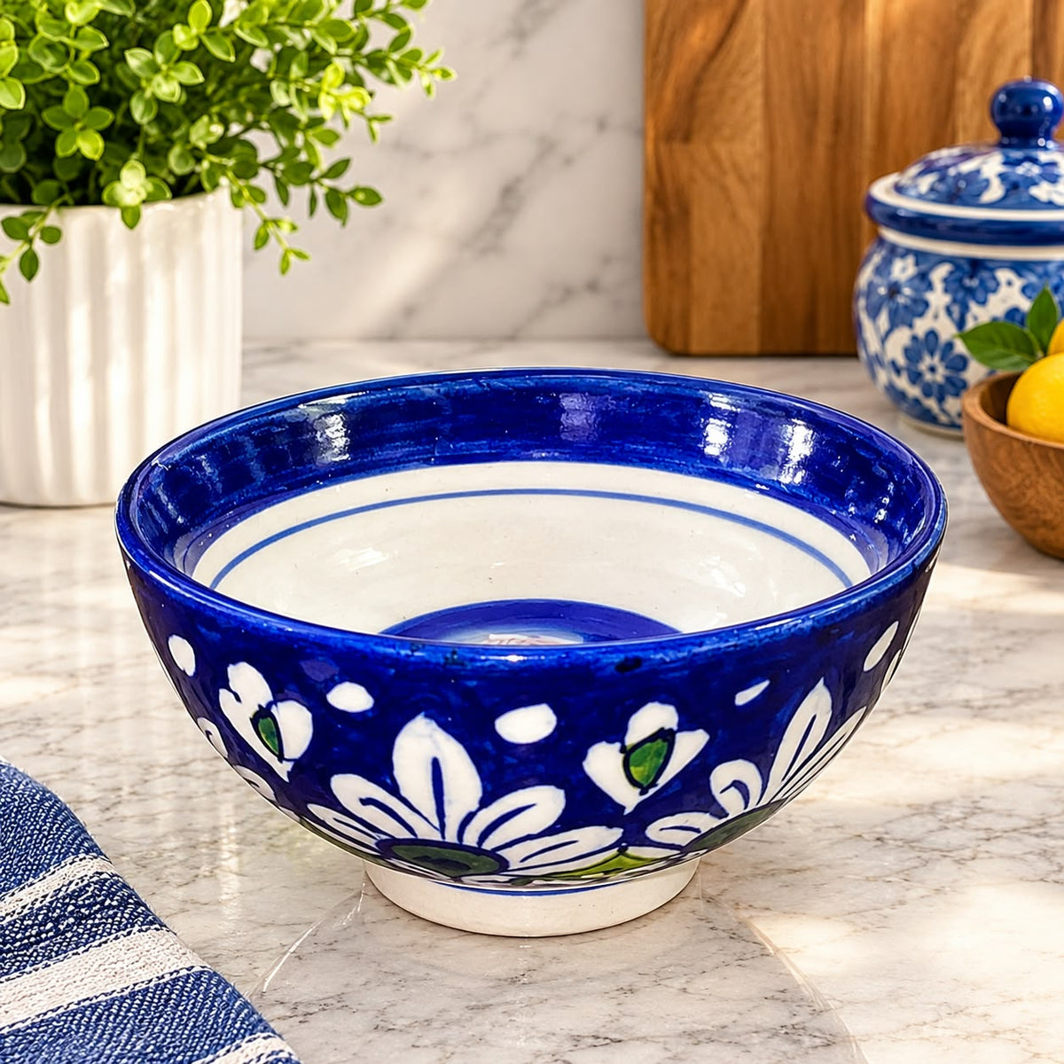 Blue Pottery Bowl (0447)