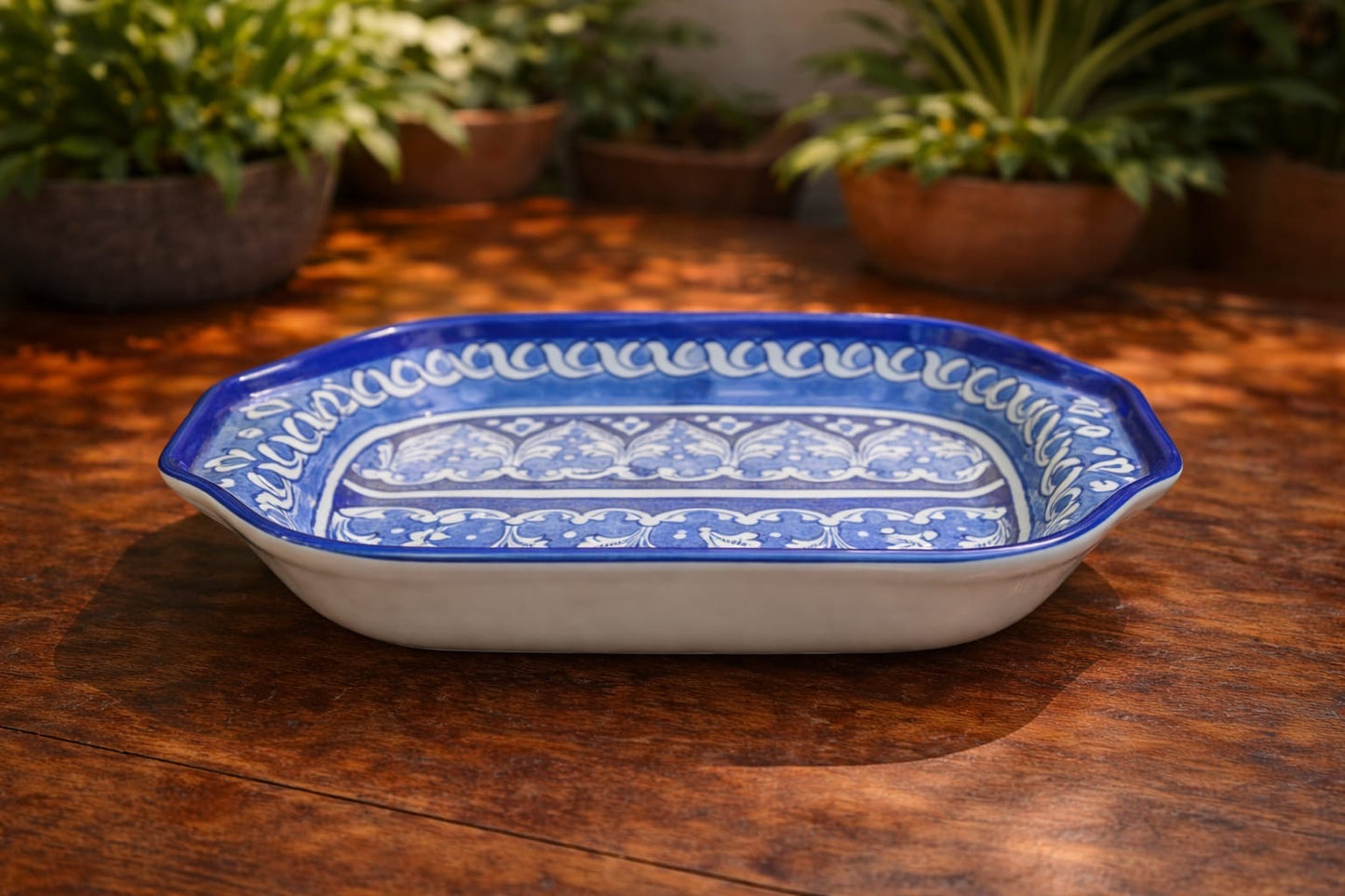 Blue Pottery Platter 0346