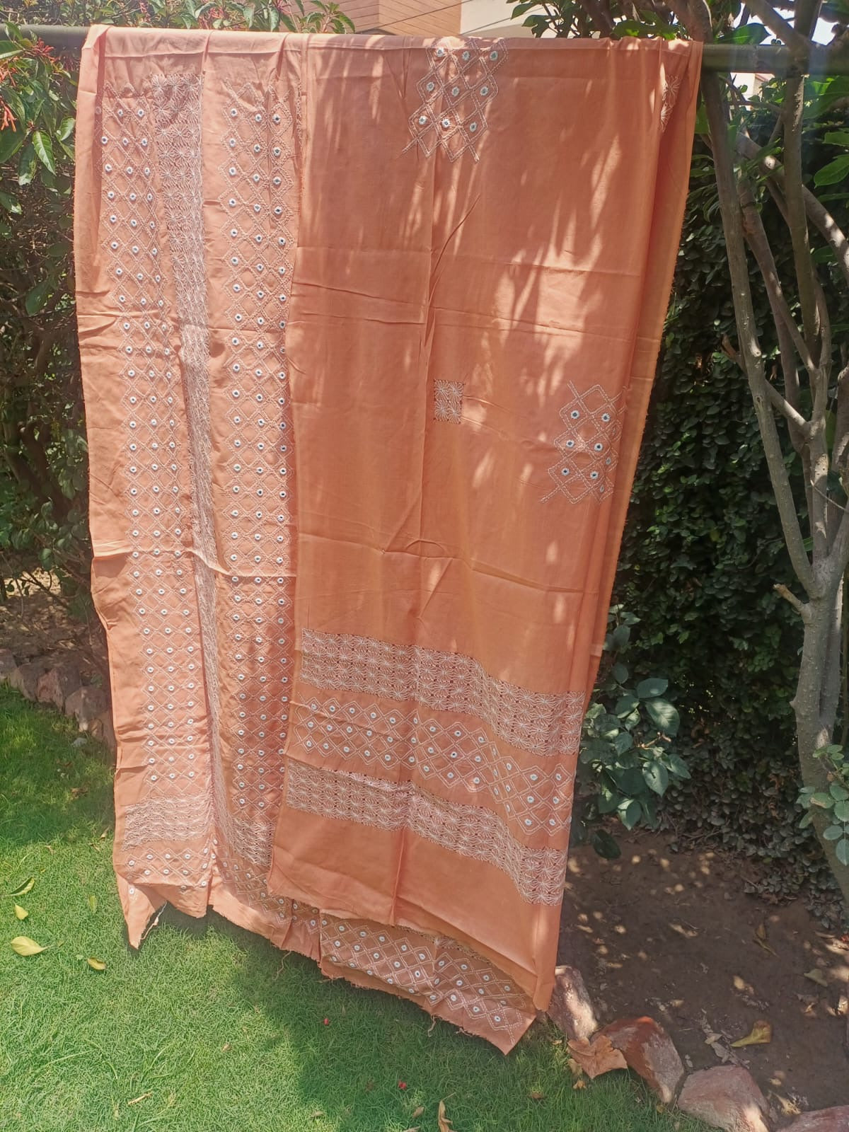 2 Pc Embroidered Shirt & Dupatta 664