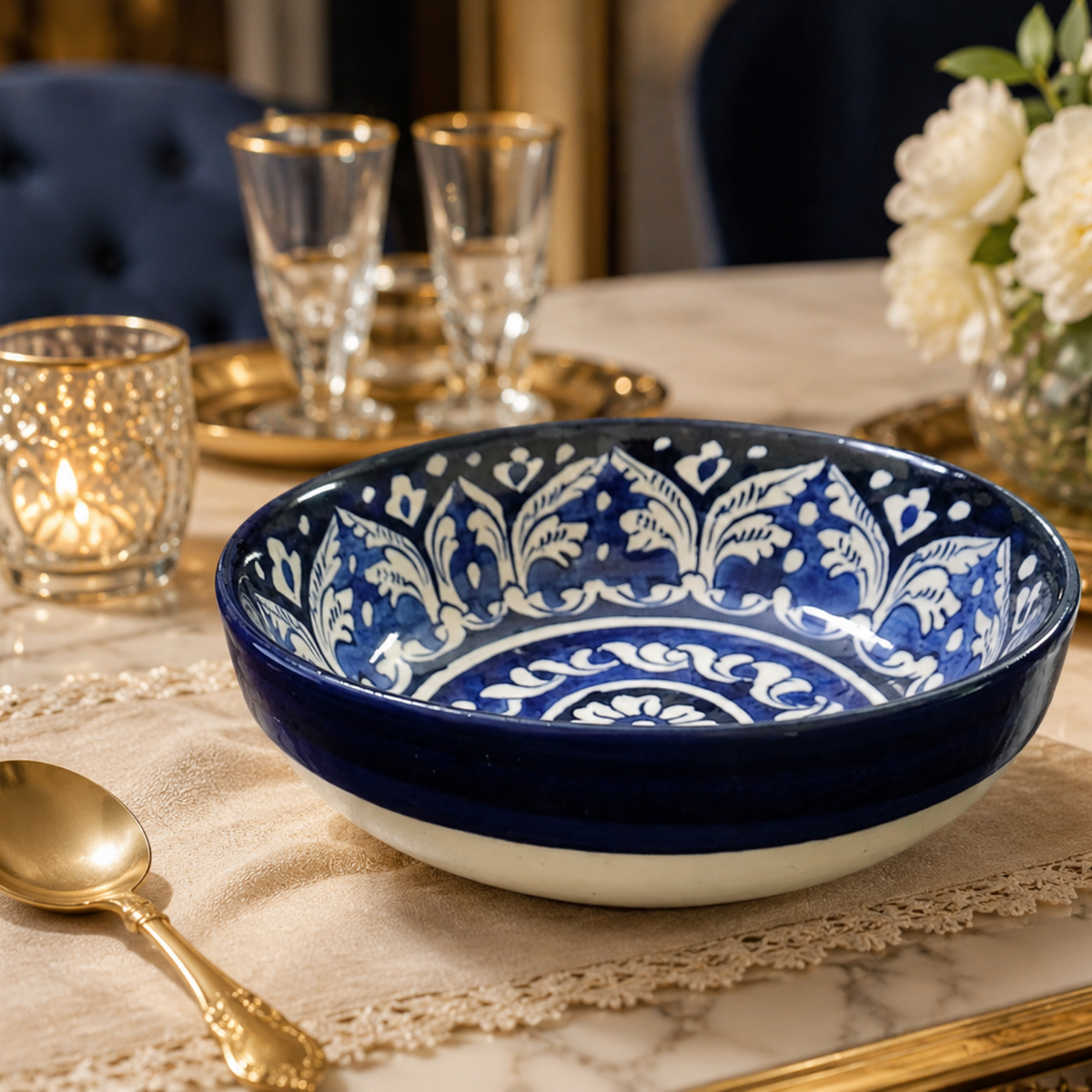 Noor Mahal Serving Bowl (0122)