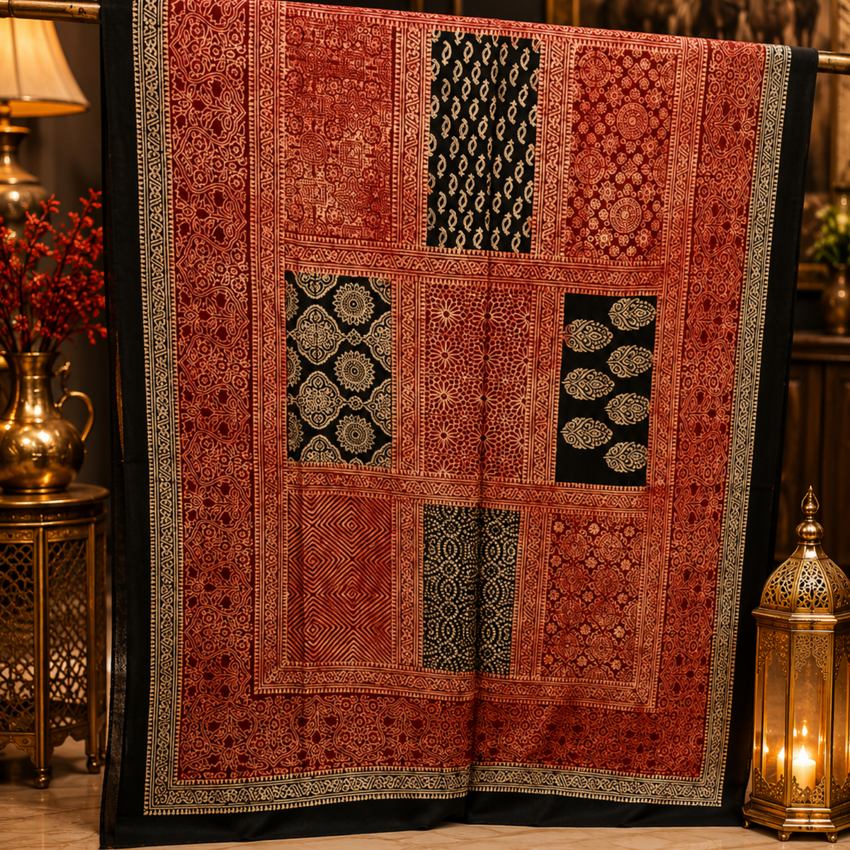 Patch Work Ajrak Dupatta 0759