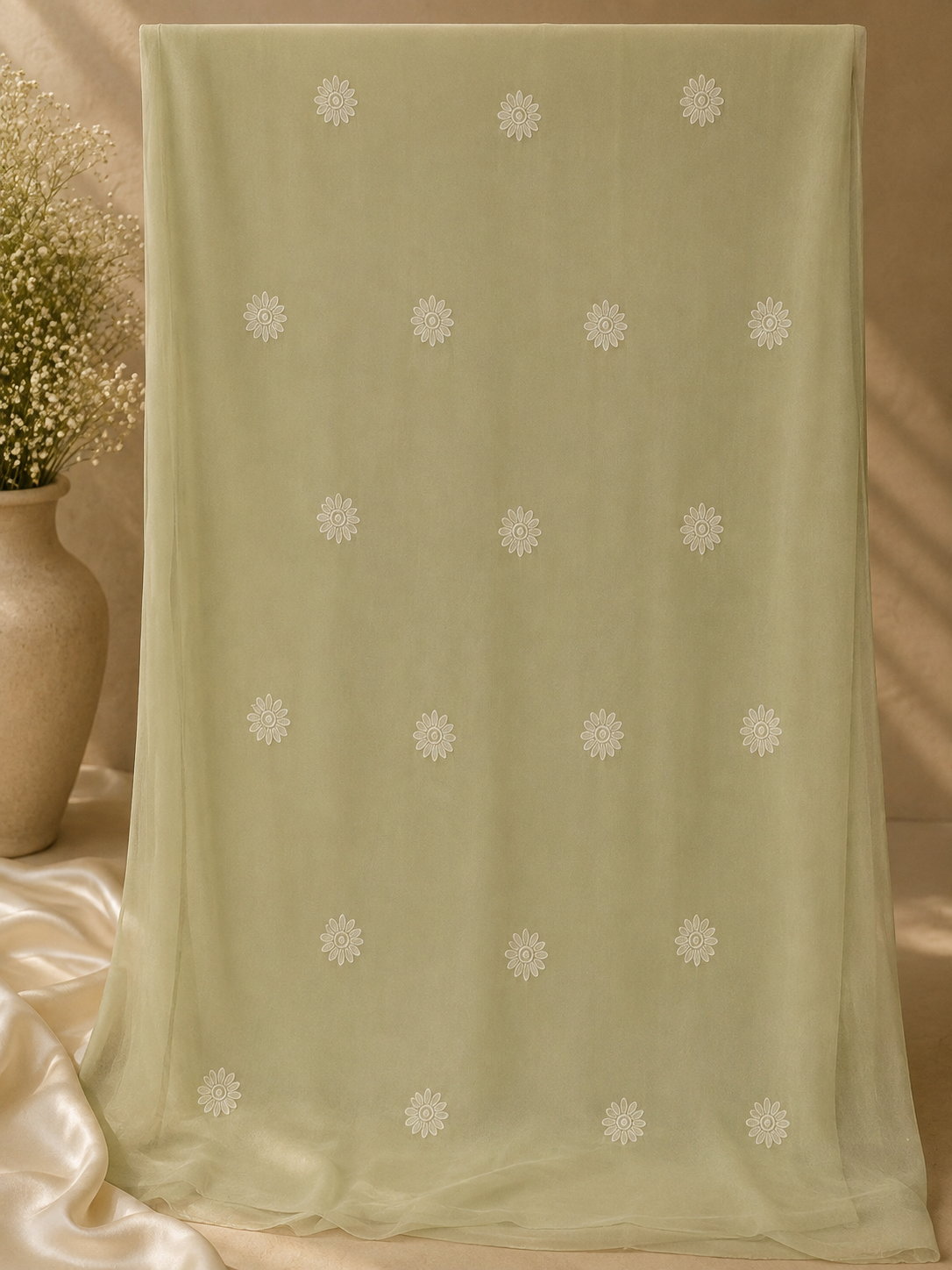 chiffon 2 pc embroidered suit 0832