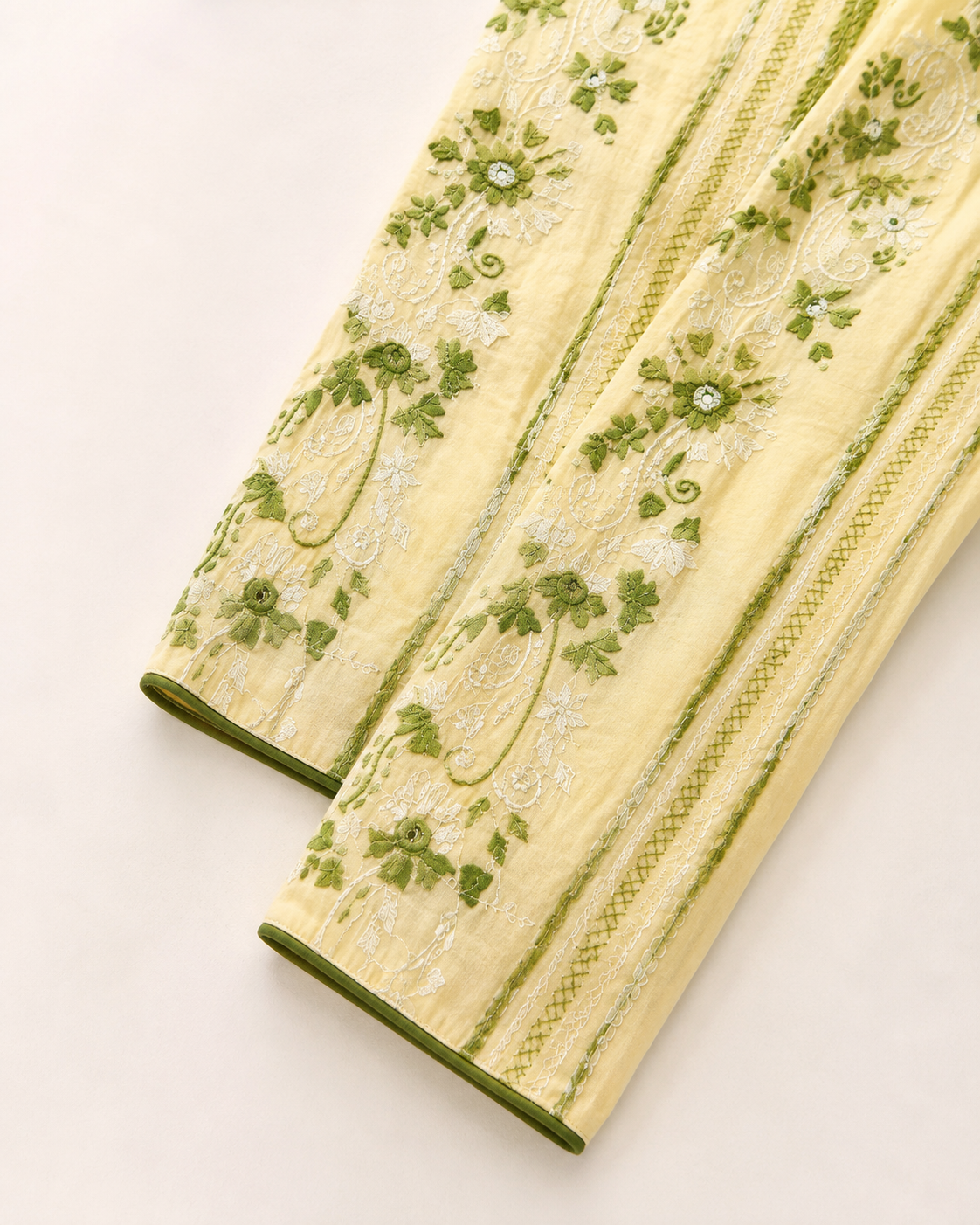 Elegant Lemon Embroidered Kurta 0835