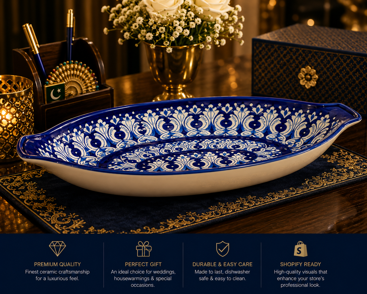 Shahkaar-e-Neel platter (L) 00385