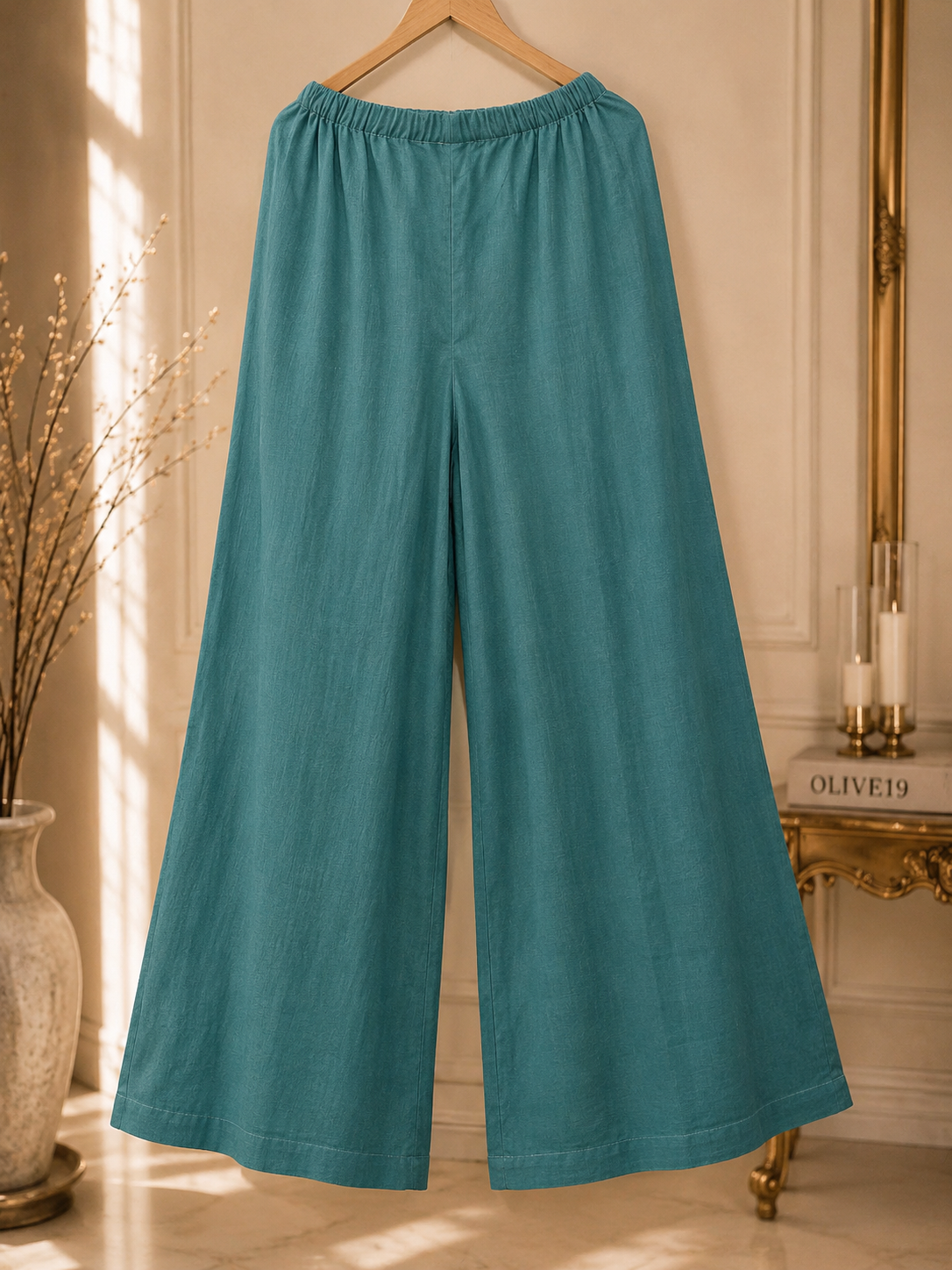 Elegant Embroidered Suit (Aqua Blue) 0839