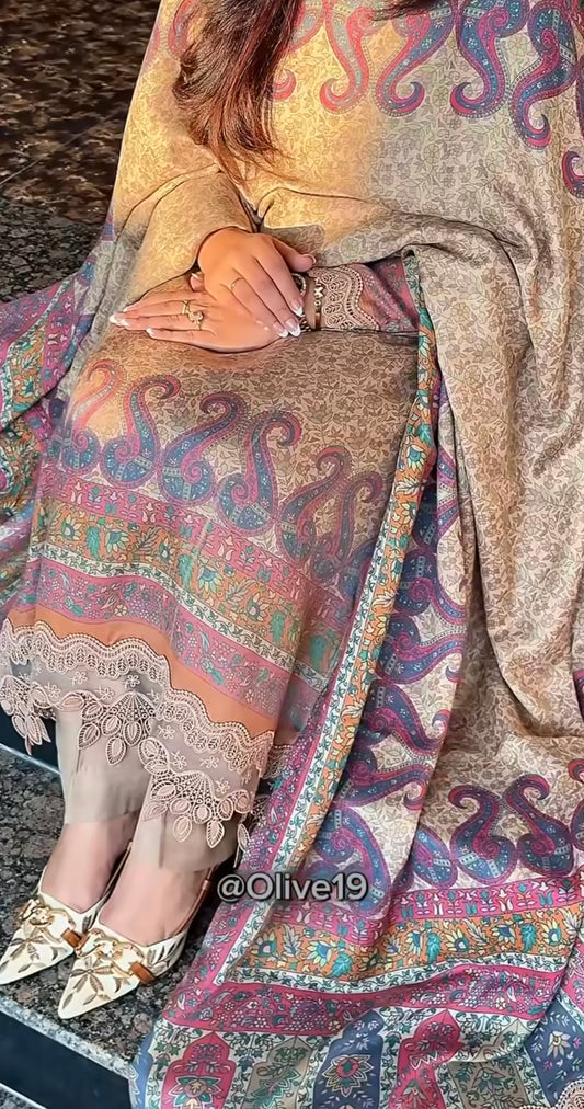 Pashmina Printed Suit (050)