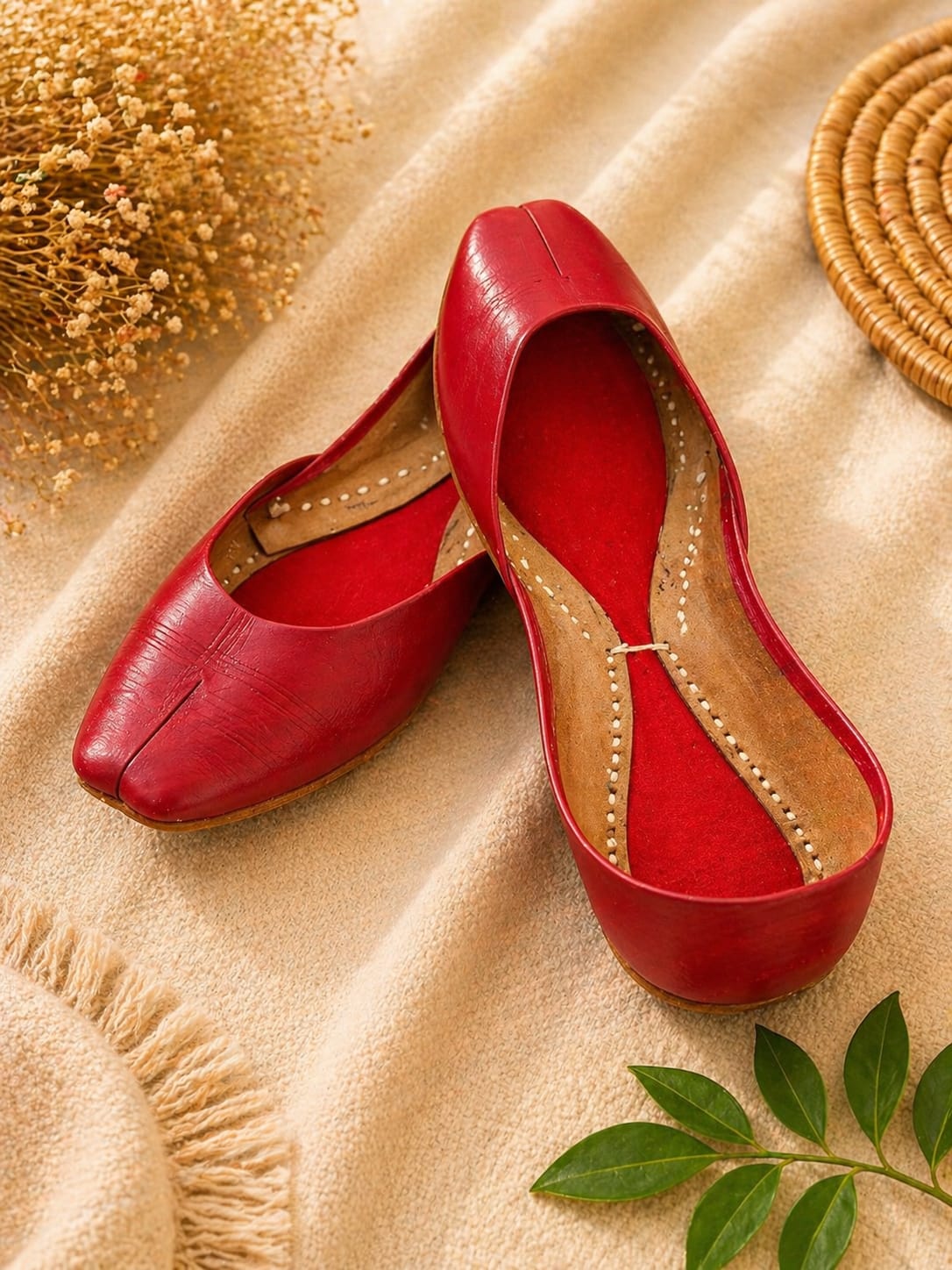 Plain Maroon Leather 0427