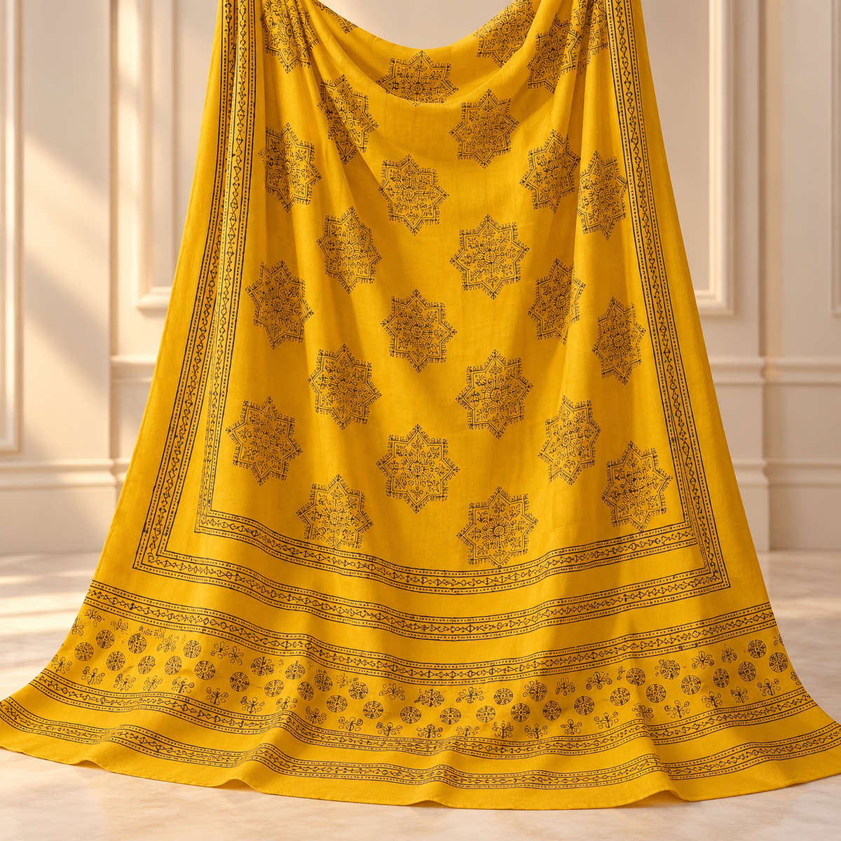 Ajrak Noir – Organic Dyed 2PC 0918