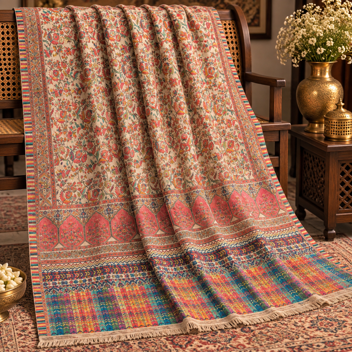 Gulnaar Wool Pashmina Shawl 0894