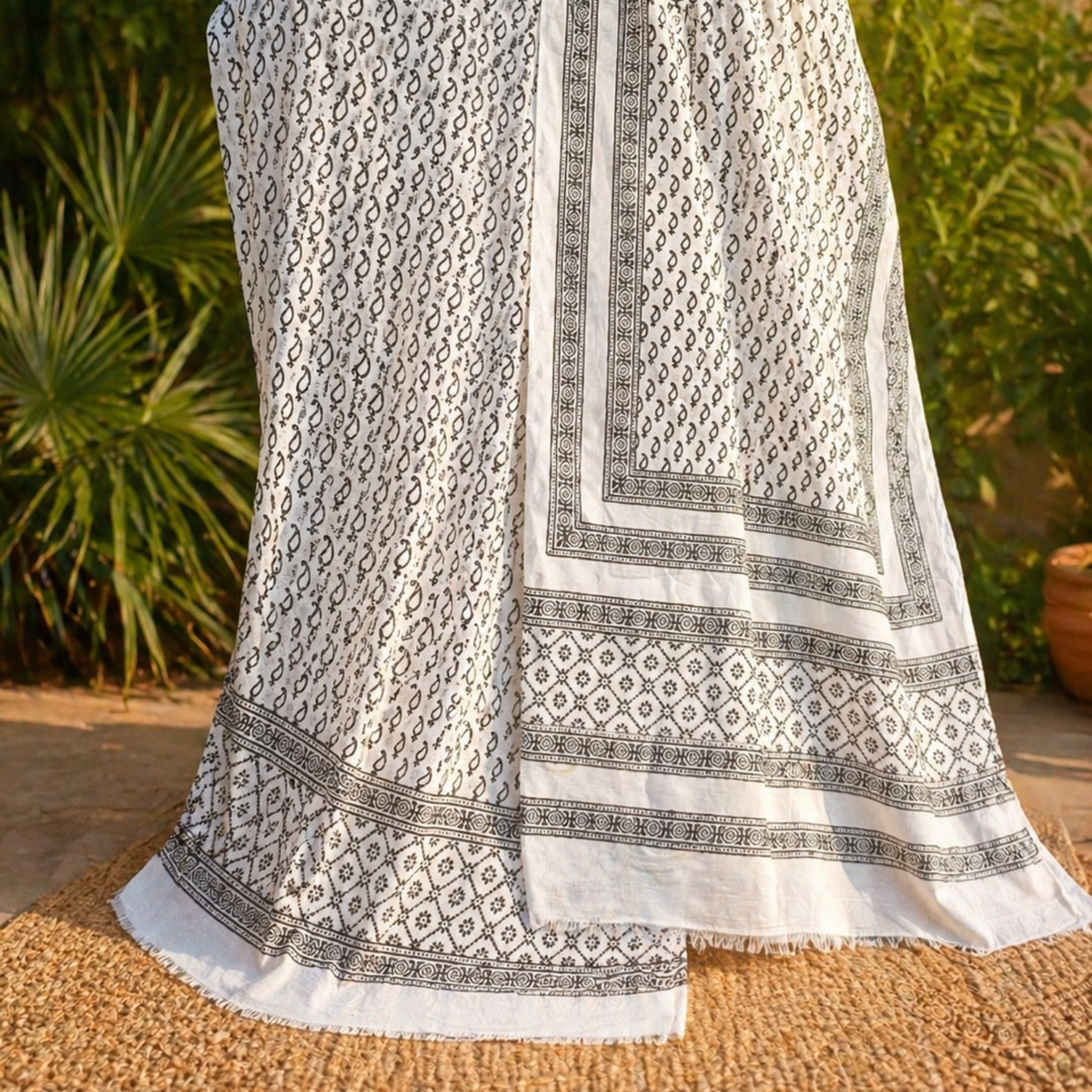 Ajrak block print suit 0095