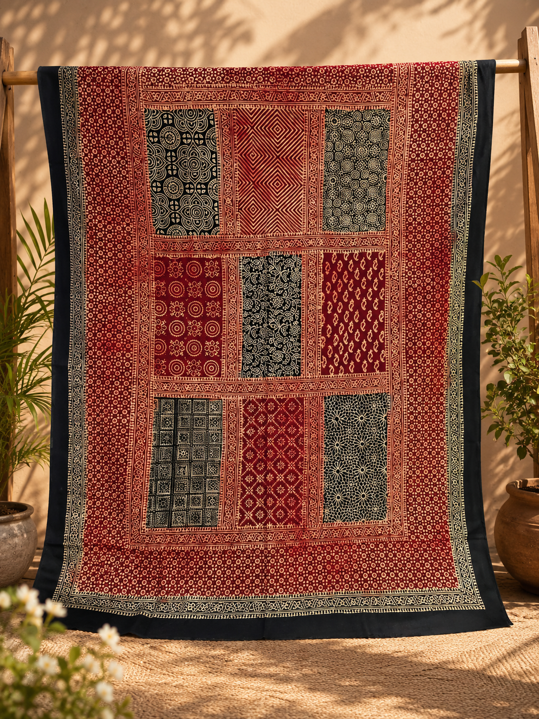 Ajrak duppata 0039