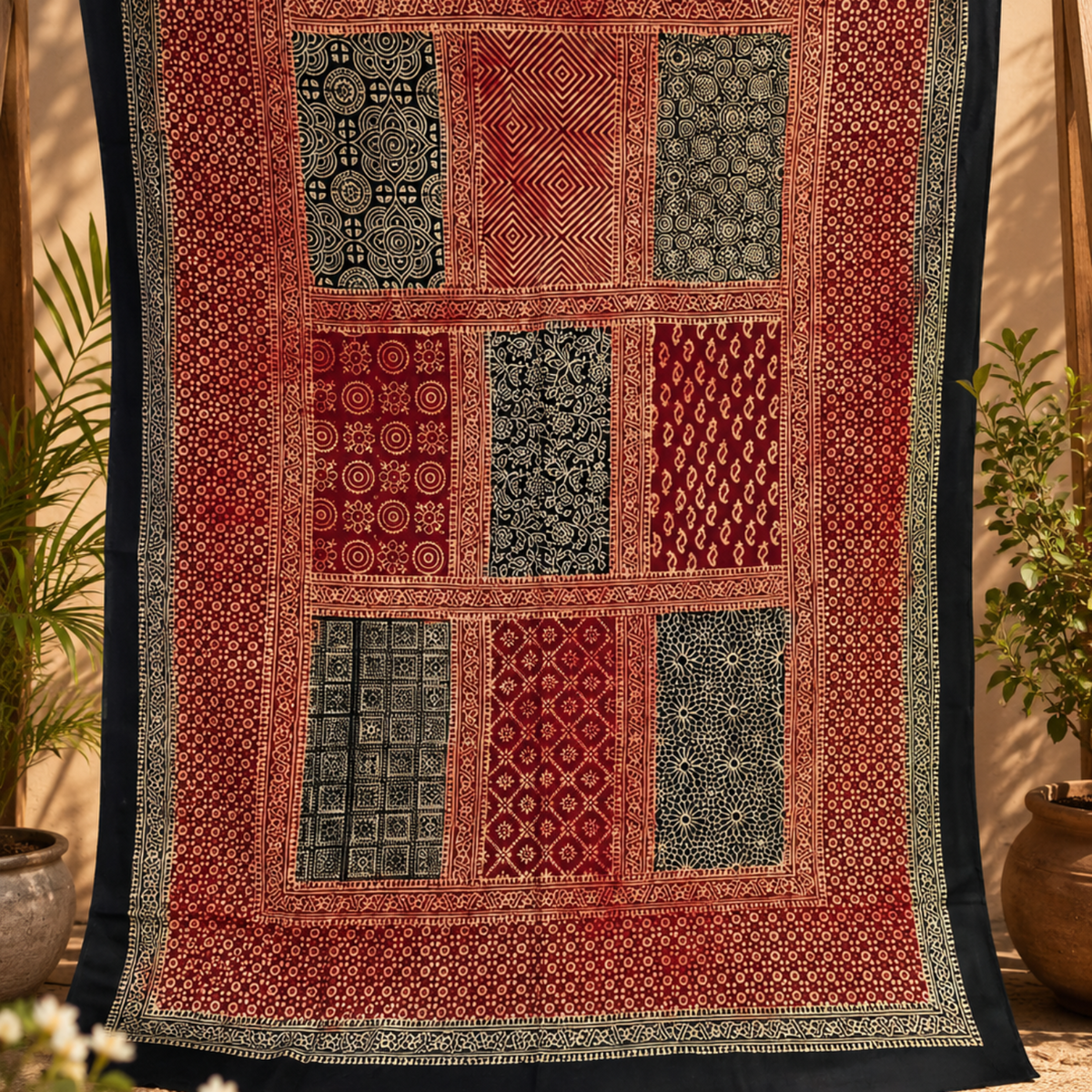 Ajrak duppata 0039