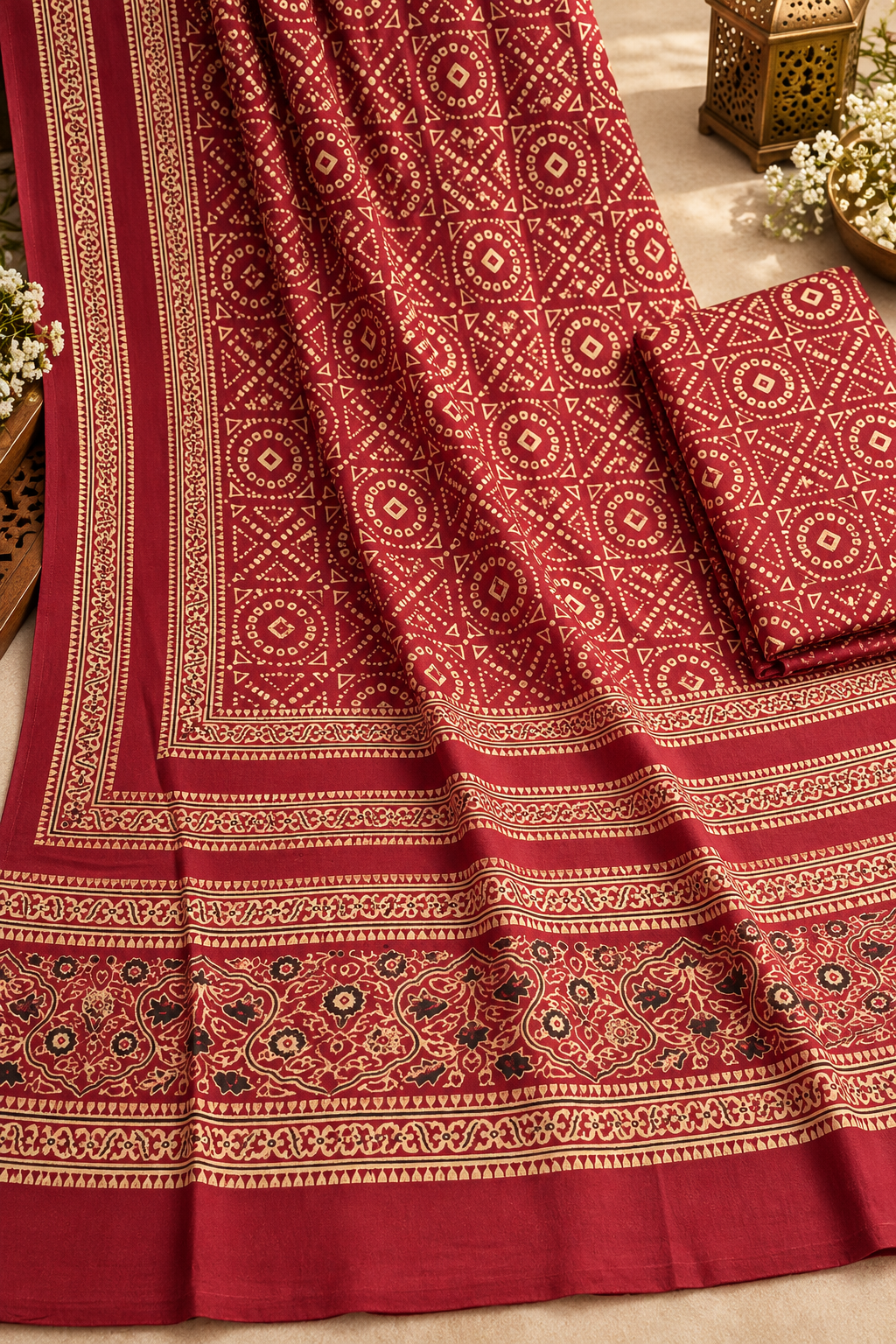 Ajrak Noir – Organic Dyed 2PC (0458)