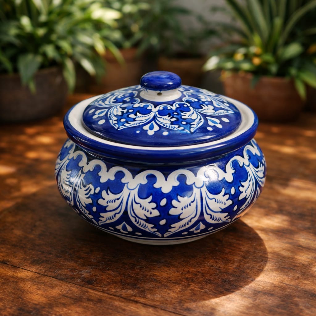 Blue Pottery Handi