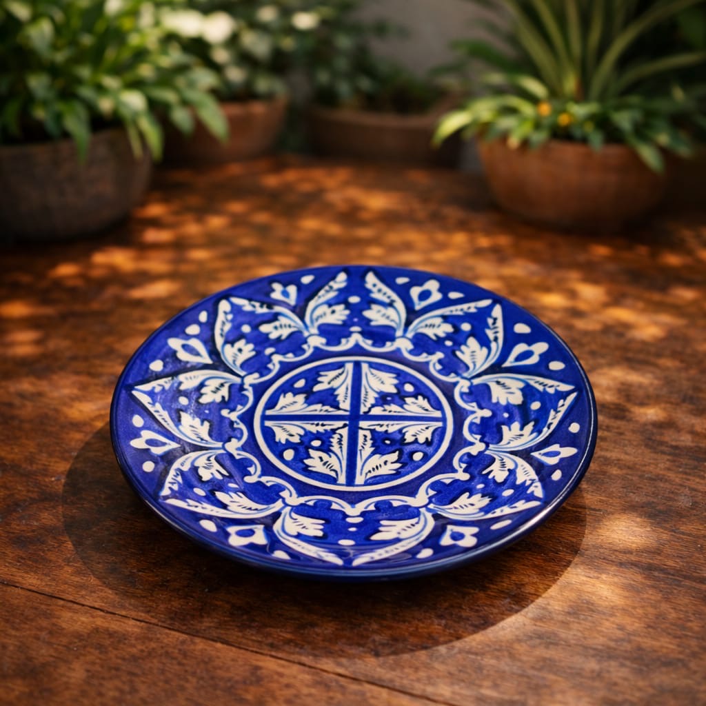 Blue Pottery Small Plate