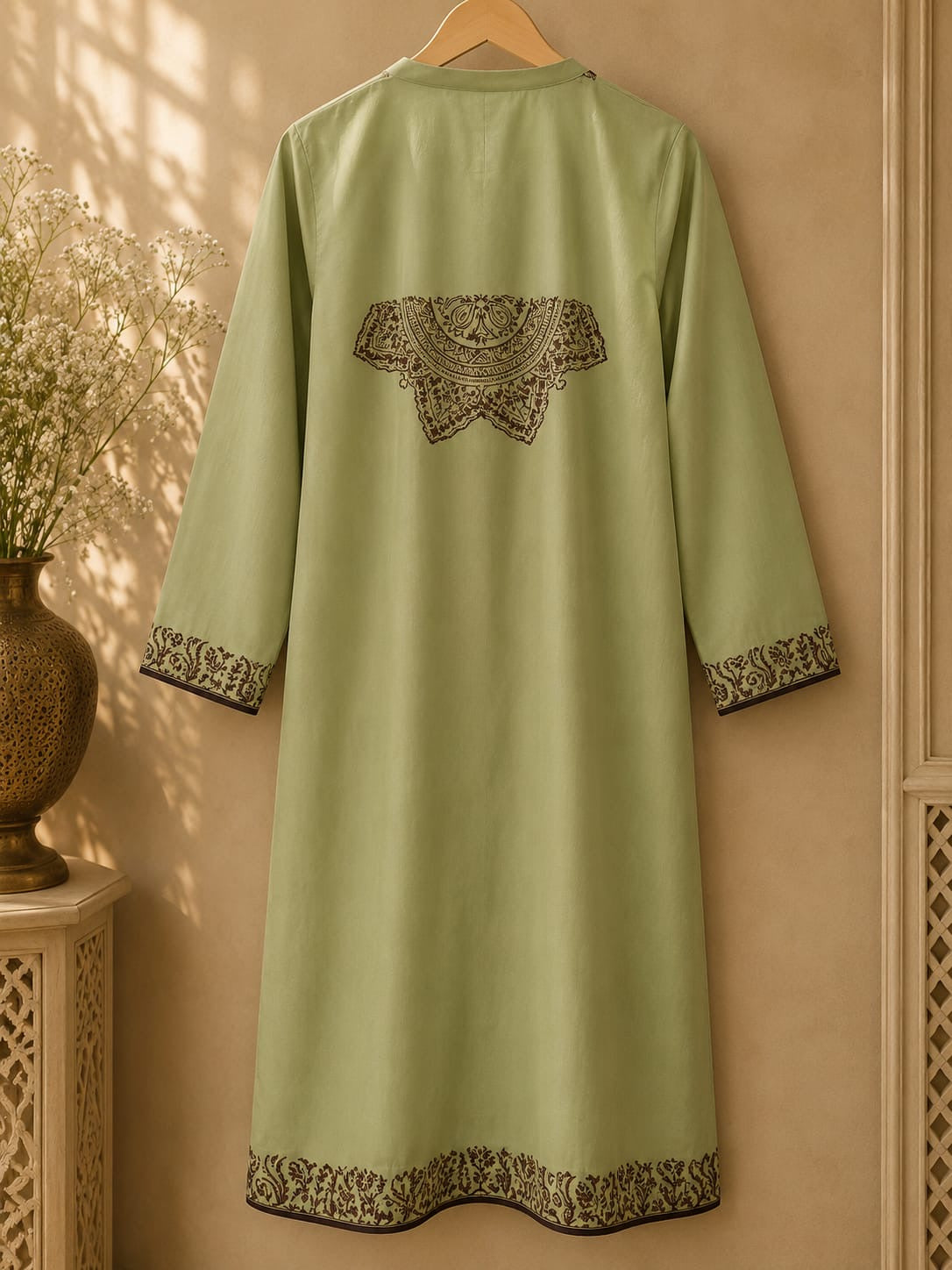 Marina Blockprint Stitched Shirt 0808