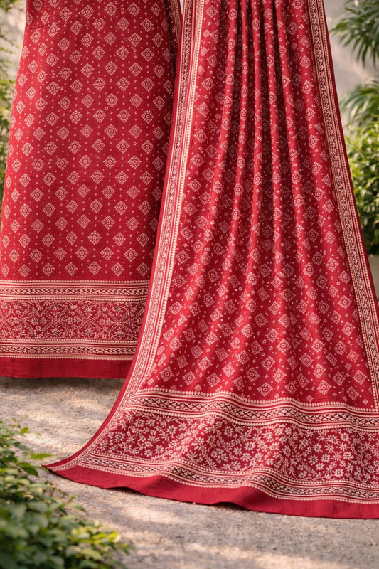 Organic Dyed Ajrak 2Pc 021