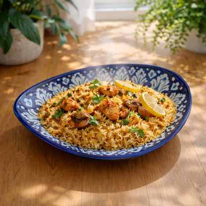 Shahkaar-e-Neel Rice Platter 00378