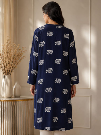 Marina Blockprint Stitched Shirt 0809