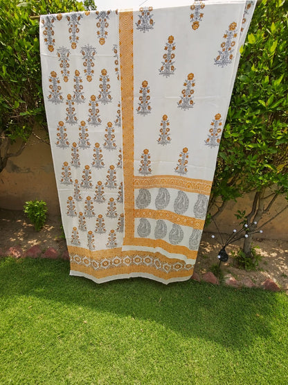 Premium Lawn 2 pc block print suit (unstitched) 0680