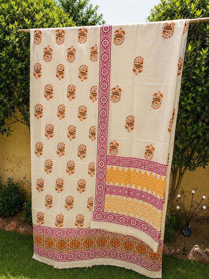 Premium Lawn 2 pc block print suit (unstitched) 0683