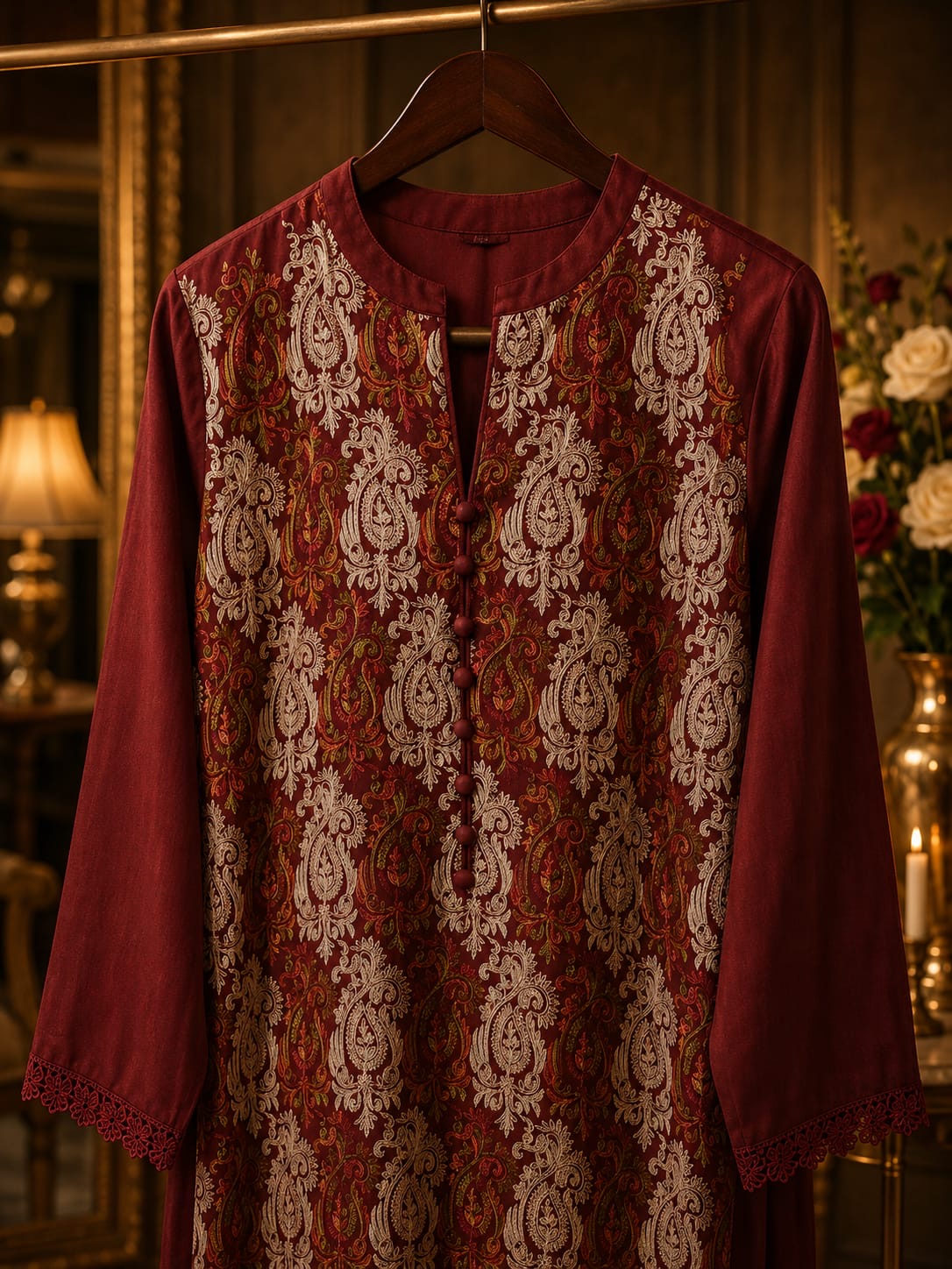 Wool Pashmina 3 Piece Suit 0813