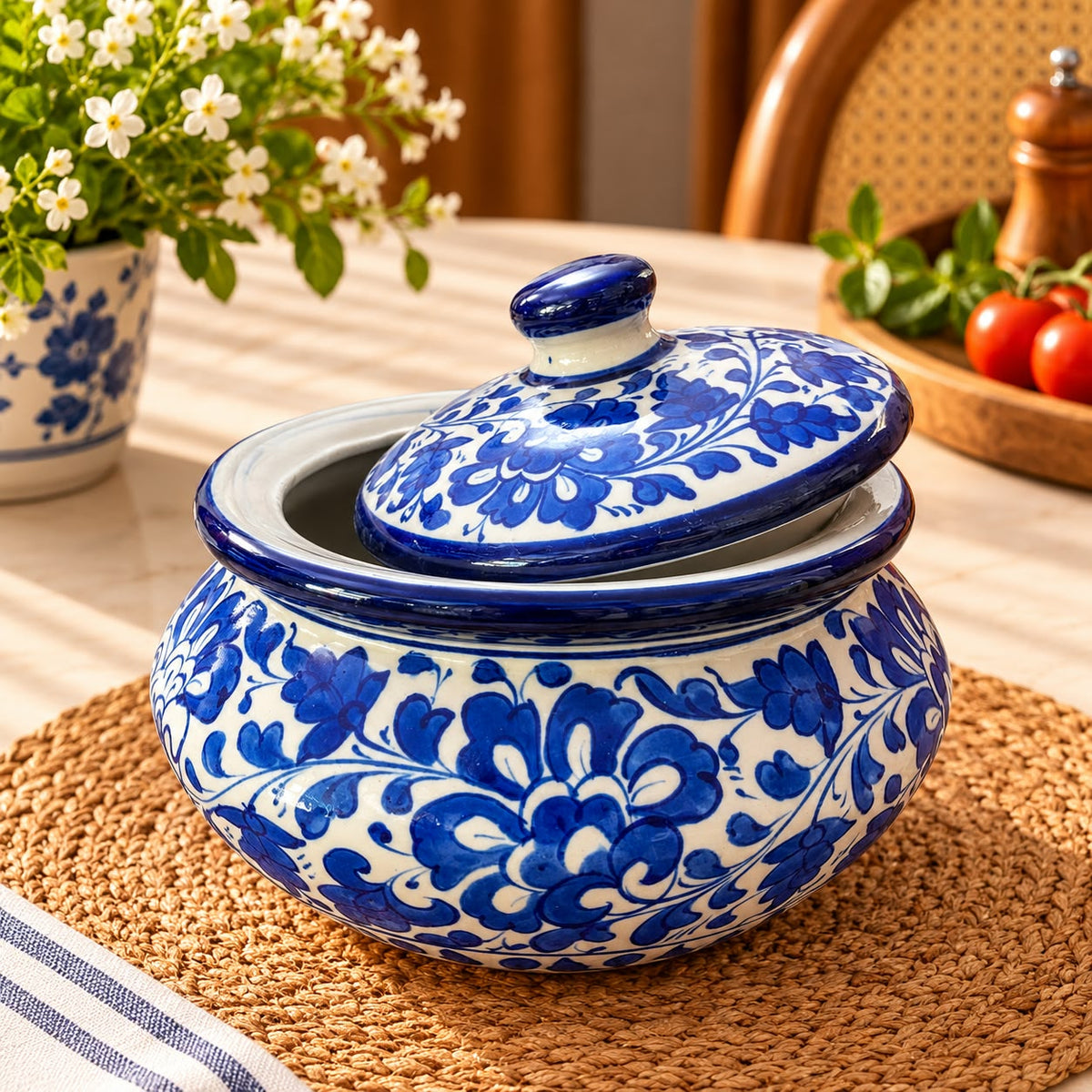 Blue Pottery Large Handi 0957