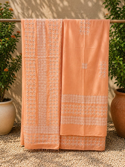 2 Pc Embroidered Shirt & Dupatta 664