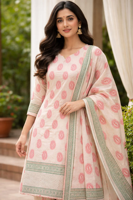 Block print 2pc Suit 025