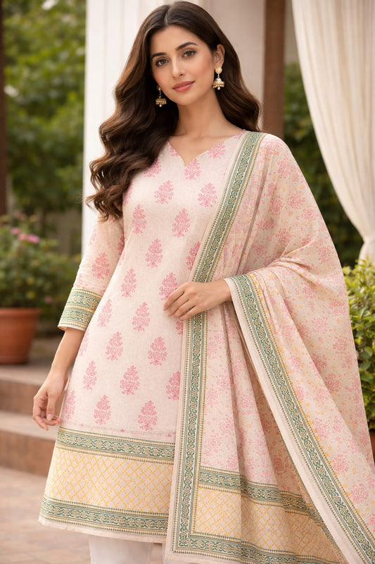 Block print 2 pc Suit 022