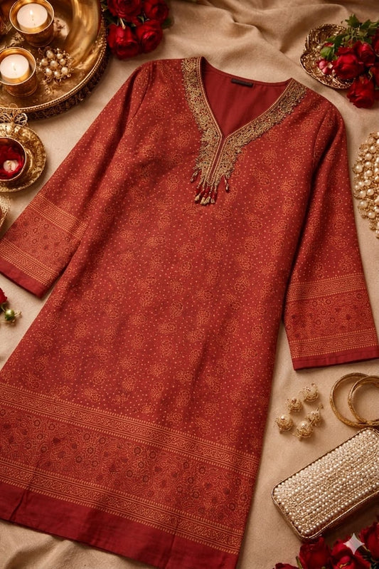 Ajrak Silk Shirt 0011