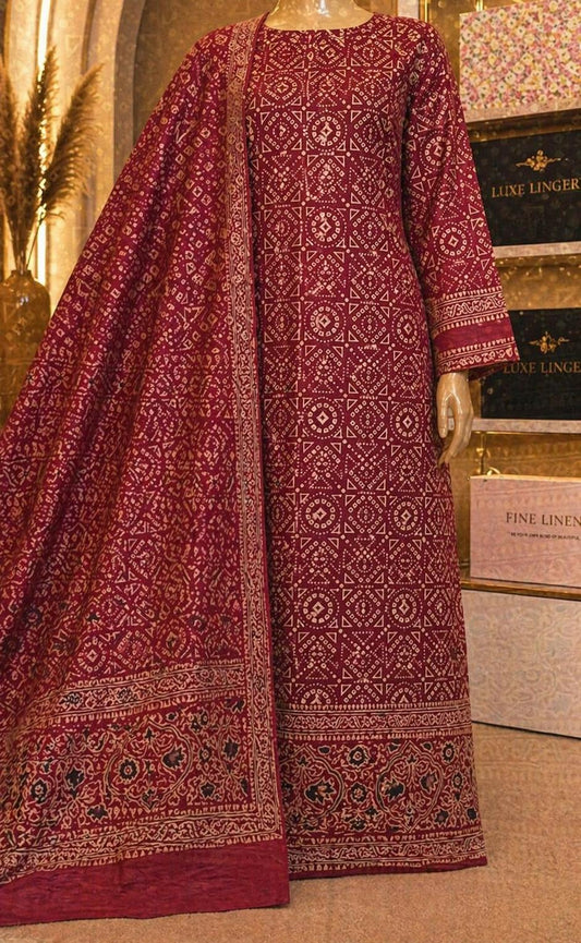 Organic Dyed Ajrak 2Pc UNStitched 043