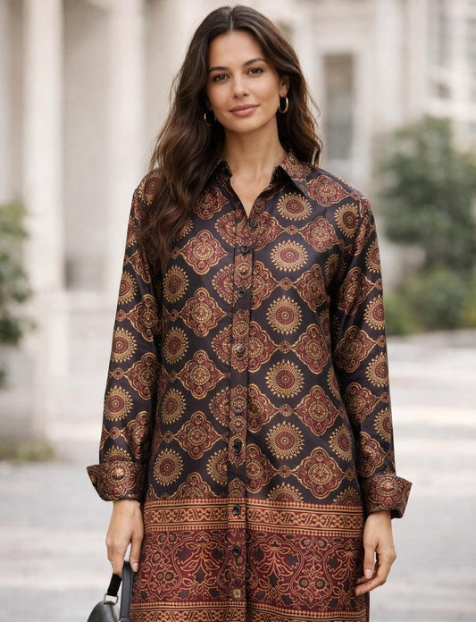 Ajrak Silk Shirt 007