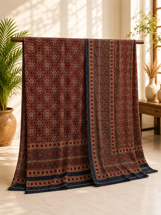Rally work Ajrak 2pc (unstitched) 0803