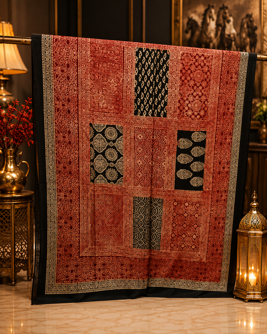 Patch Work Ajrak Dupatta 0759