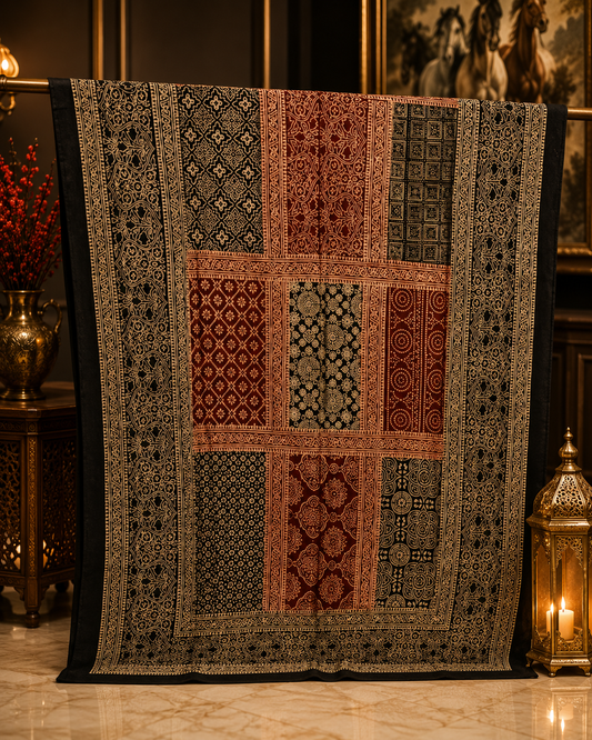 Patch Work Ajrak Dupatta 0760