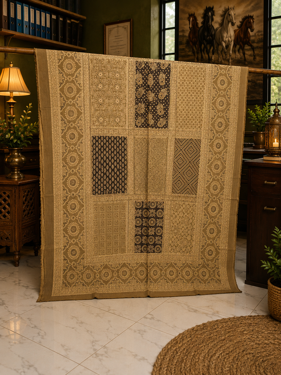 Patch Work Ajrak Dupatta 0767