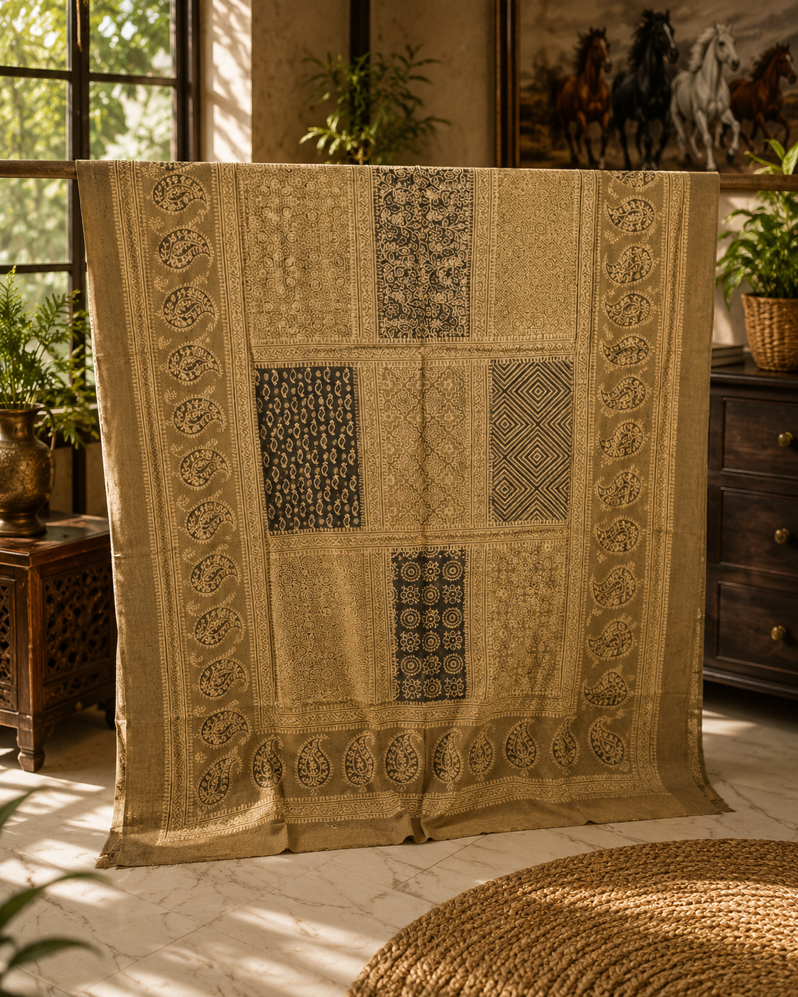 Patch Work Ajrak Dupatta 0768