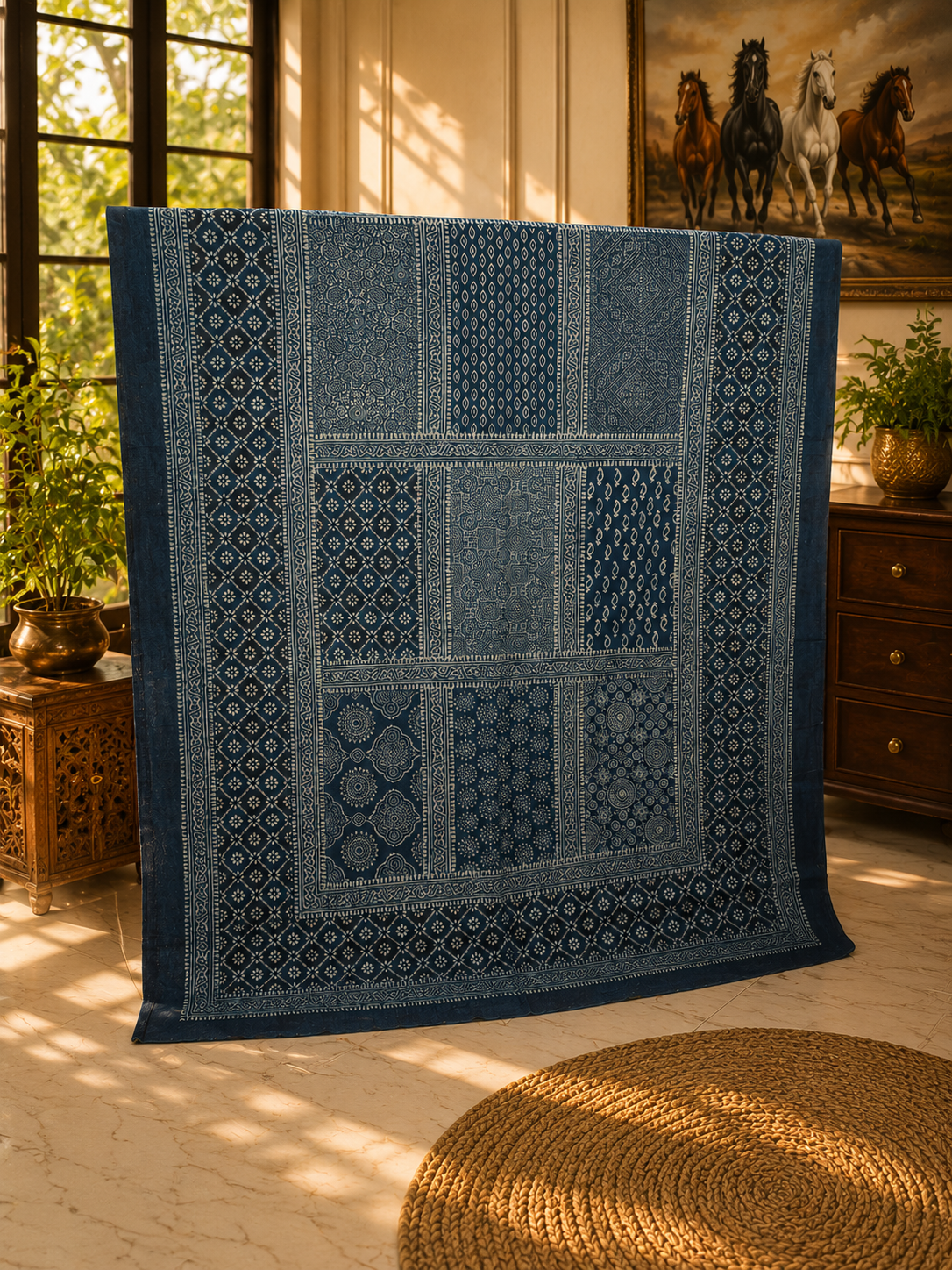 Patch Work Ajrak Dupatta 0769