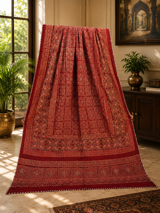 Rally Work Ajrak Dupatta 0771