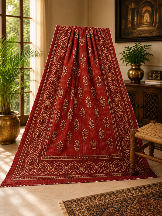 Rally Work Ajrak Dupatta 0773