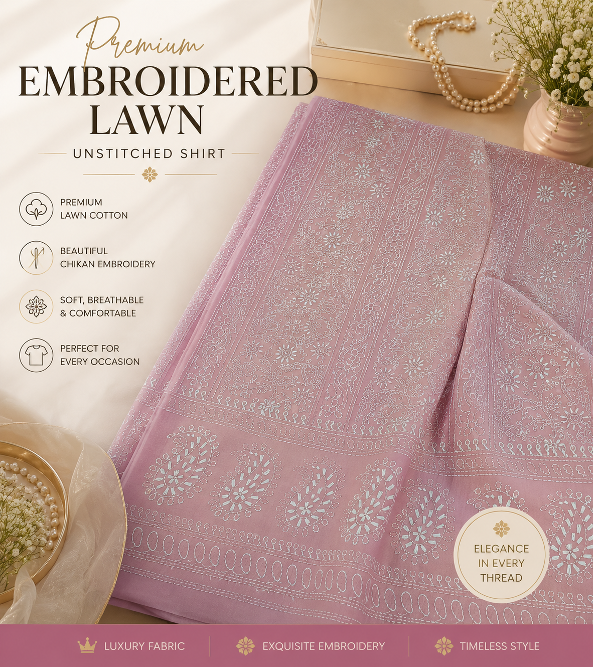 Dusty Rose Pink Chicken kari 2 pc 0027