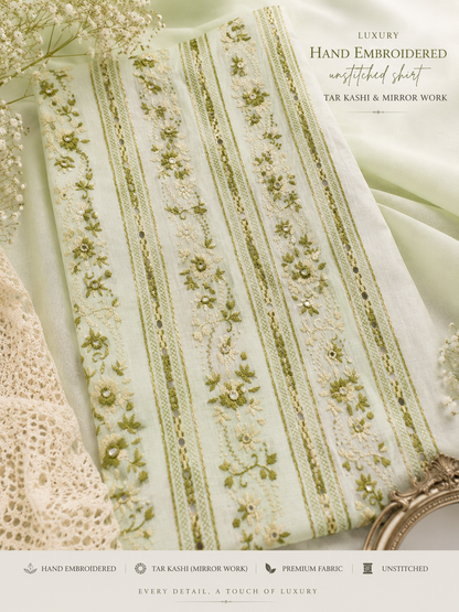 light lemon green Luxury Shirt 0019