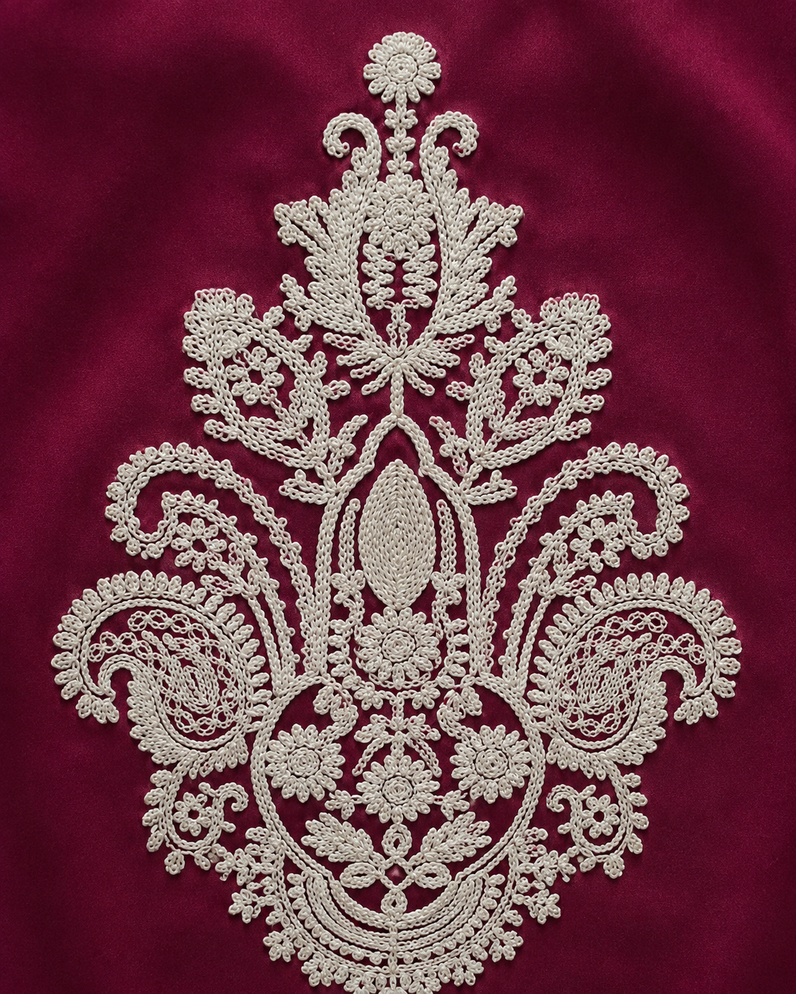 Chiffon embroidered 2 pc 0827 (Burgundy)