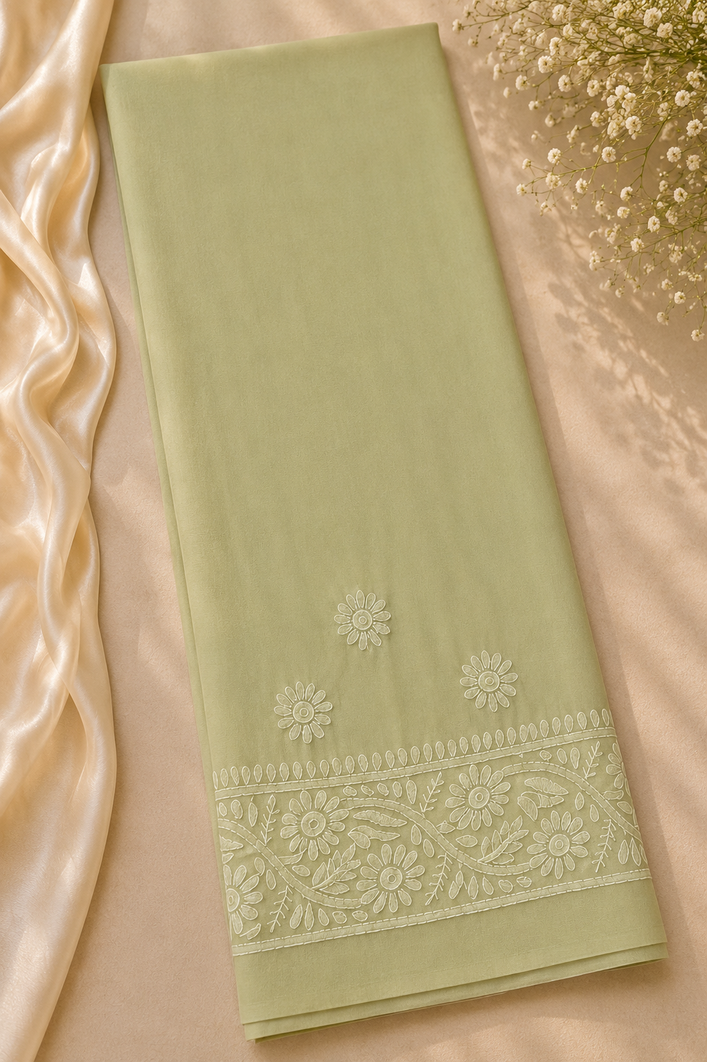 chiffon 2 pc embroidered suit 0832
