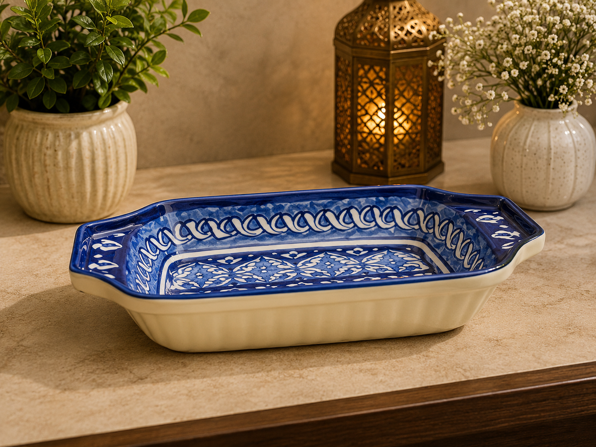 Blue Pottery Platter 0346