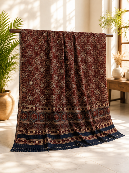 Rally work Ajrak 2pc (unstitched) 0803