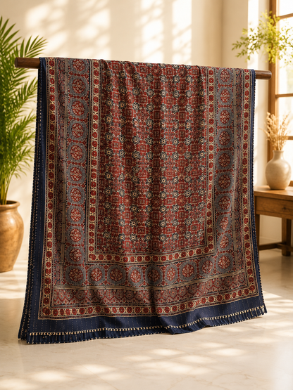 Rally work Ajrak 2pc (unstitched) 0803